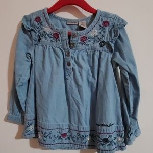 Calvin Klein blue jeans shirt with embroidery